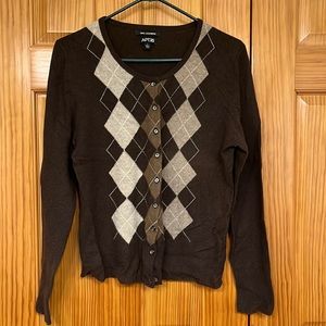 Brown cashmere cardigan